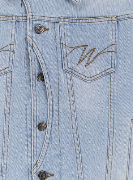 Walk In Paris Postman Blue Denim Jacket