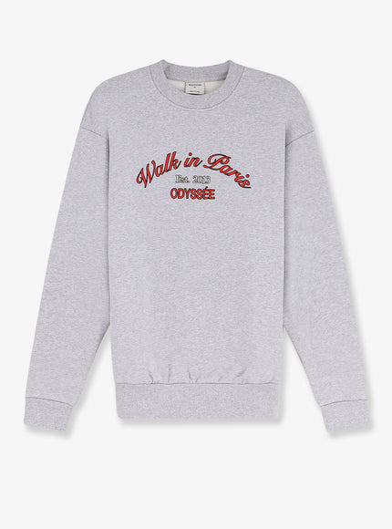 Walk In Paris Sweatshirt With Embroidered Logo On The Front Gris