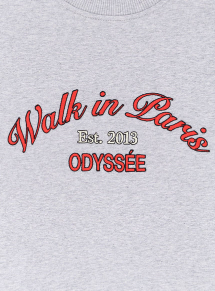 Walk In Paris Sweatshirt With Embroidered Logo On The Front