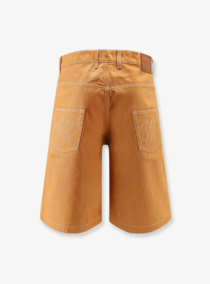Walk In Paris Baggy Orange Denim Shorts