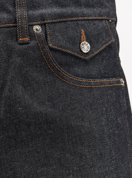 Walk In Paris Baggy Raw Denim Shorts