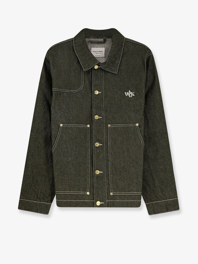 Walk In Paris Carpenter's Green Denim Jacket Green Cotton