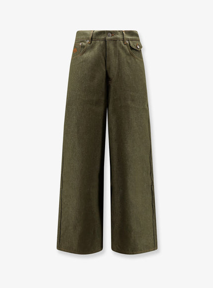 Walk In Paris The Gardener's Denim Trousers Green Cotton