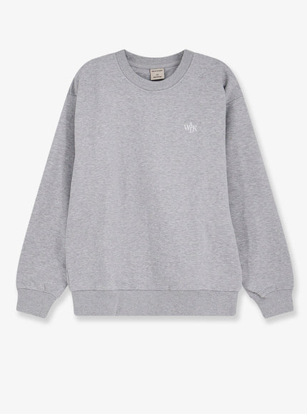 Walk In Paris Cotton Sweatshirt With Front Embroidered Logo Gris