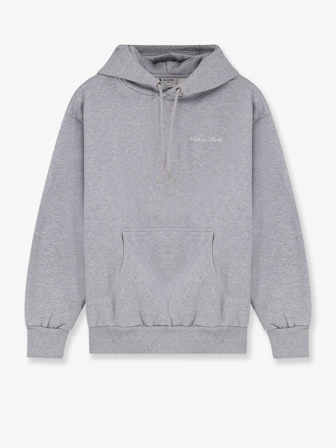 Walk In Paris Timeless Sweatshirt With Front Embroidered Logo Noir