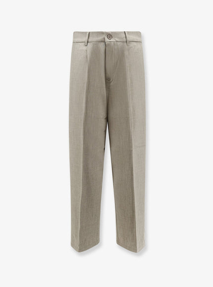 Woodbird Viscose Blend Trousers Sand Melan