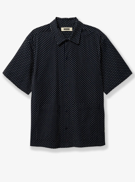 Woodbird Wbwang Shiko Cotton Shirt Dark Navy