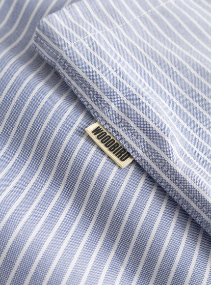 Woodbird Wbwang Ox Flower Striped Cotton Shirt