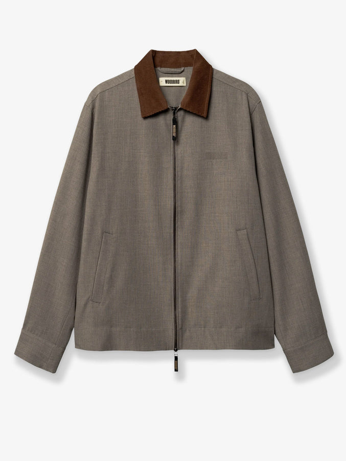 Woodbird Wbpon Jacket In Viscose Blend Sand Melan