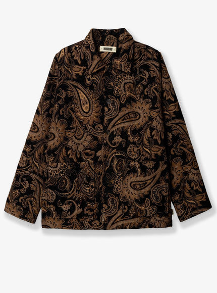 Woodbird Wbblade Rong Jacket With Paisley Print Mid Brown