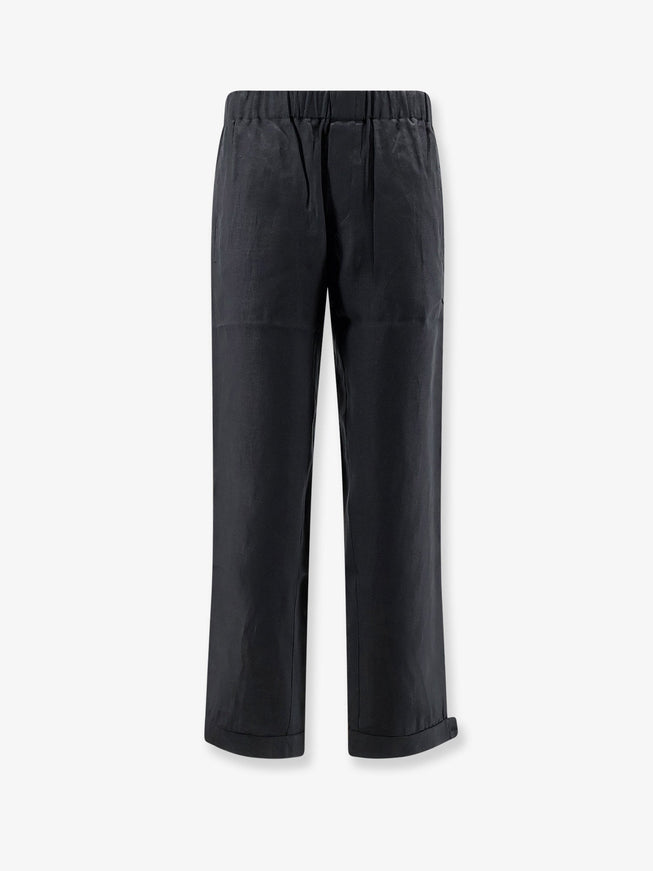 Y-81 Linen Trousers Bluenavy