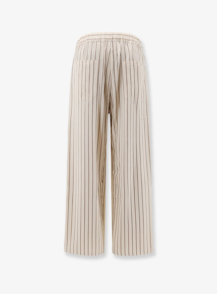 Y-81 Viscose Trousers With Striped Pattern