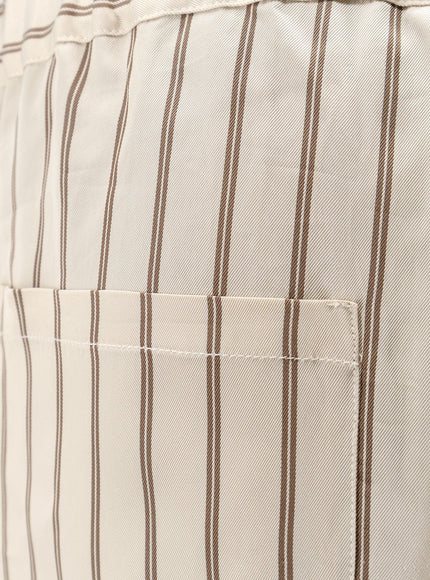 Y-81 Viscose Trousers With Striped Pattern