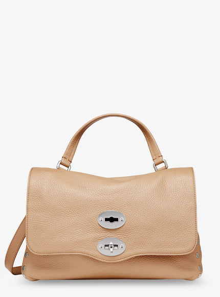Zanellato Hammered Leather Postina Daily Crossbody Bag Uni Brown