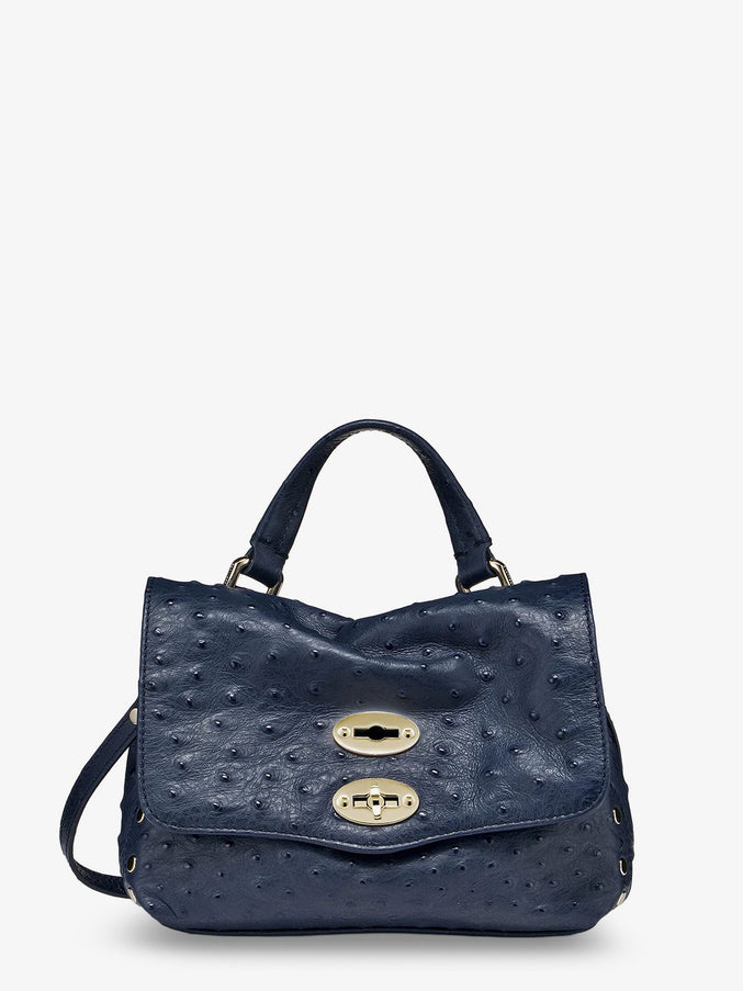 Zanellato Postina Cactus Leather Crossbody Bag Uni Blue