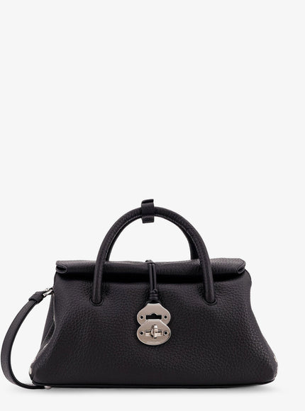 Zanellato Hammered Leather Dotta® Small Crossbody Bag Uni Black Nero