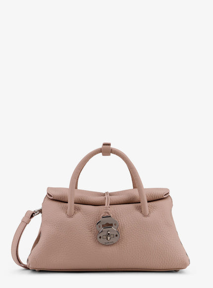 Zanellato Hammered Leather Dotta® Small Crossbody Bag Uni Pink Callas