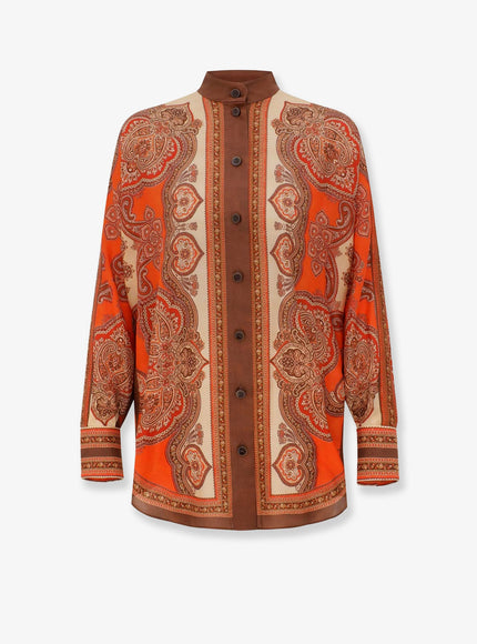 Zimmermann Mahon Dolman Silk Shirt Tapestry Multi