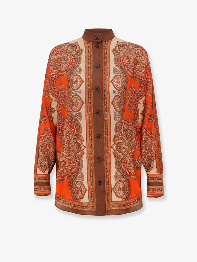 Zimmermann Mahon Dolman Silk Shirt Tapestry Multi