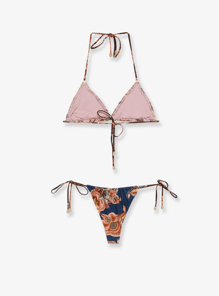 Zimmermann Aster Nylon Bikini With Paisley Print