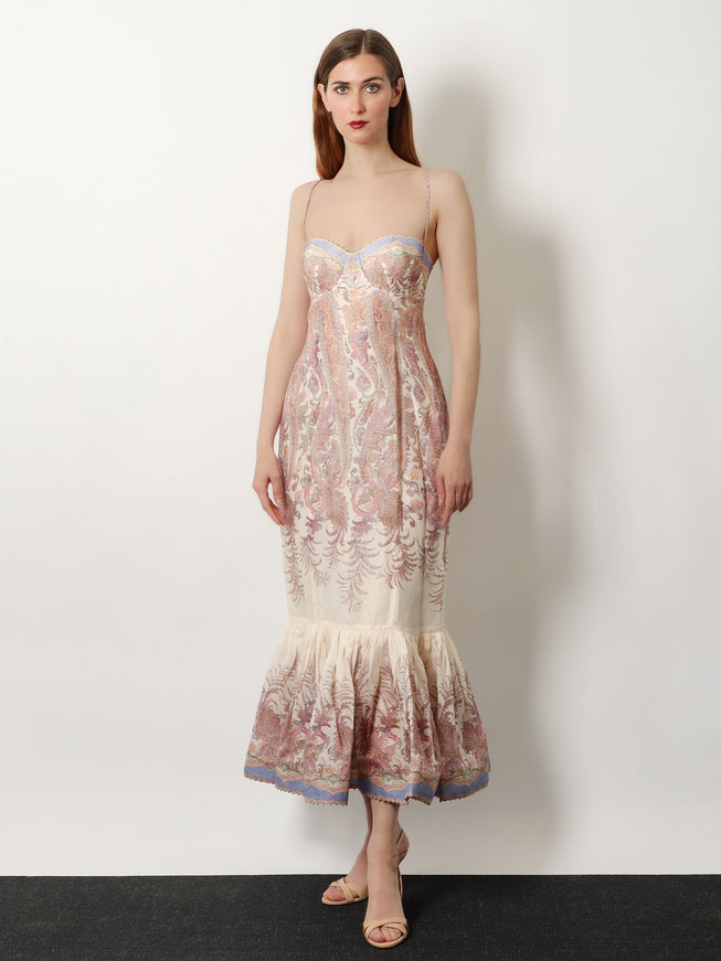 Zimmermann Alchemy Gown Linen And Silk Dress