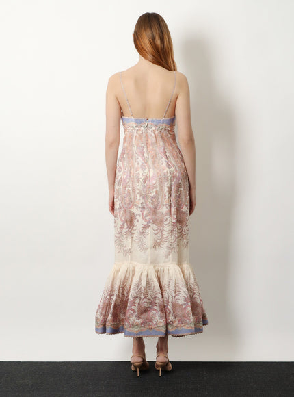 Zimmermann Alchemy Gown Linen And Silk Dress