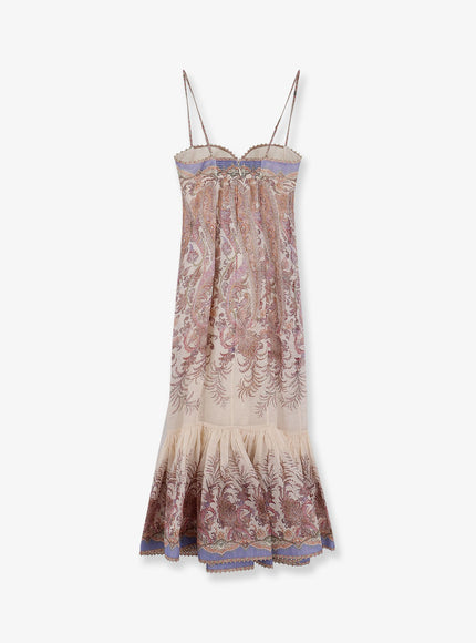 Zimmermann Alchemy Gown Linen And Silk Dress