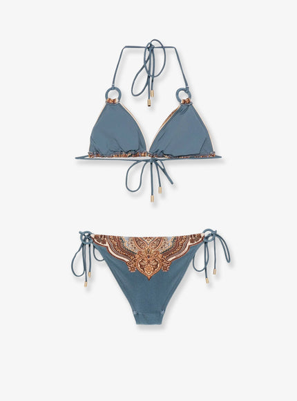 Zimmermann Mahon Nylon Bikini With Paisley Print