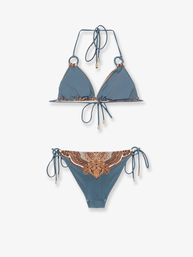 Zimmermann Mahon Nylon Bikini With Paisley Print