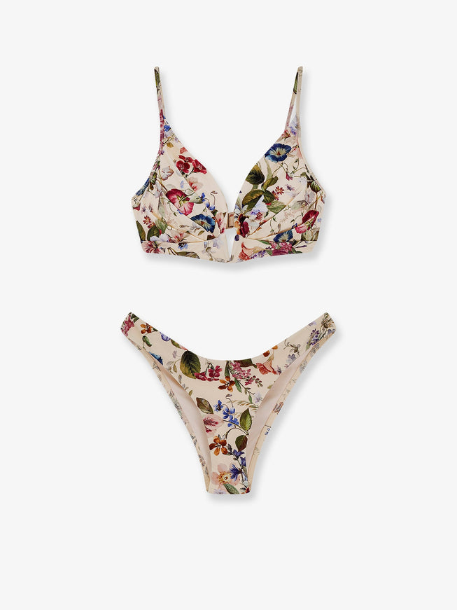 Zimmermann Nylon Bikini With Floral Print Vanilla Floral