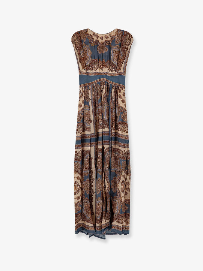 Zimmermann Mahon Silk Long Dress Darkblue