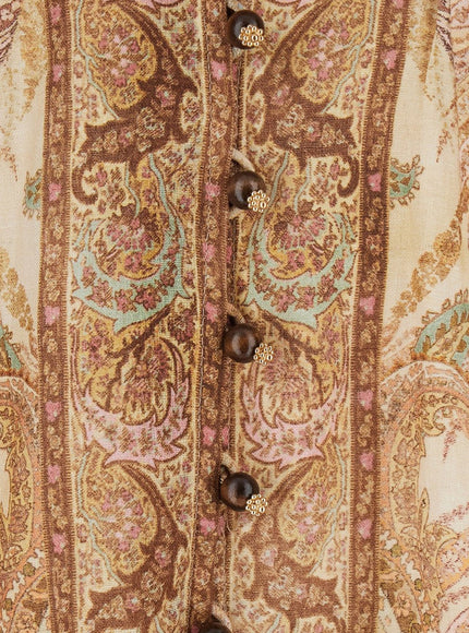 Zimmermann Wanderlust Multicolor Linen Dress