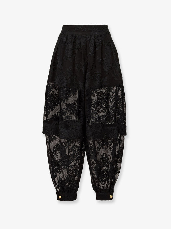 Zimmermann Luna Lace Harem Pant Black