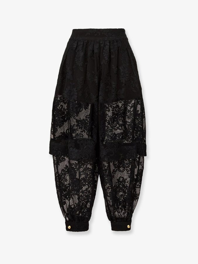 Zimmermann Luna Lace Harem Pant Black