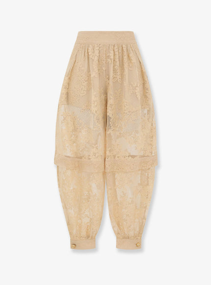 Zimmermann Luna Lace Harem Pant Cream
