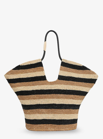 Zimmermann Golden Time Raffia Shoulder Bag Uni Blackbeige
