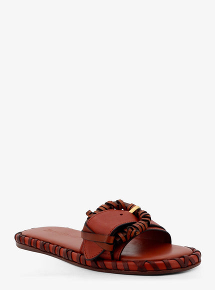 Zimmermann Alchemy Leather Sandals With Woven Details