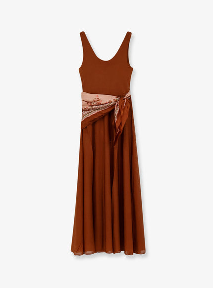 Zimmermann Aster Viscose Blend Long Dress Tapestry
