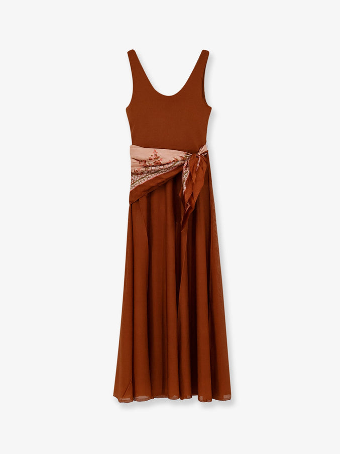 Zimmermann Aster Viscose Blend Long Dress Tapestry