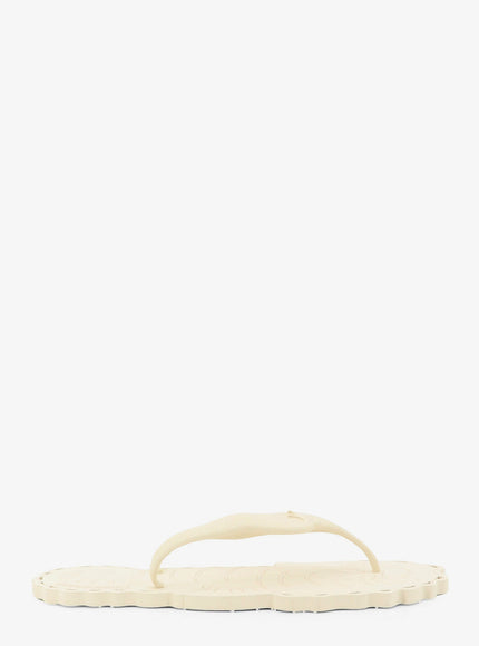 Zimmermann Seafoam Thong Rubber Sandals Milk