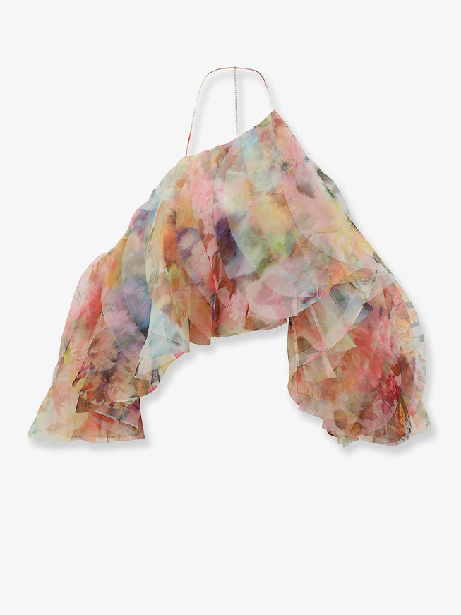 Zimmermann Luna Fanned Multicolor Top Splicedfloral