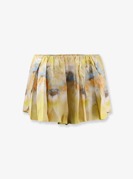 Zimmermann Alchemy Silk Micro Shorts Citrustiedye