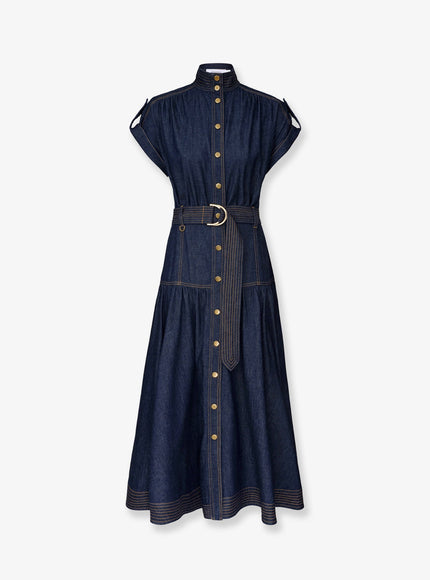 Zimmermann Long Denim Dress Harbourblue