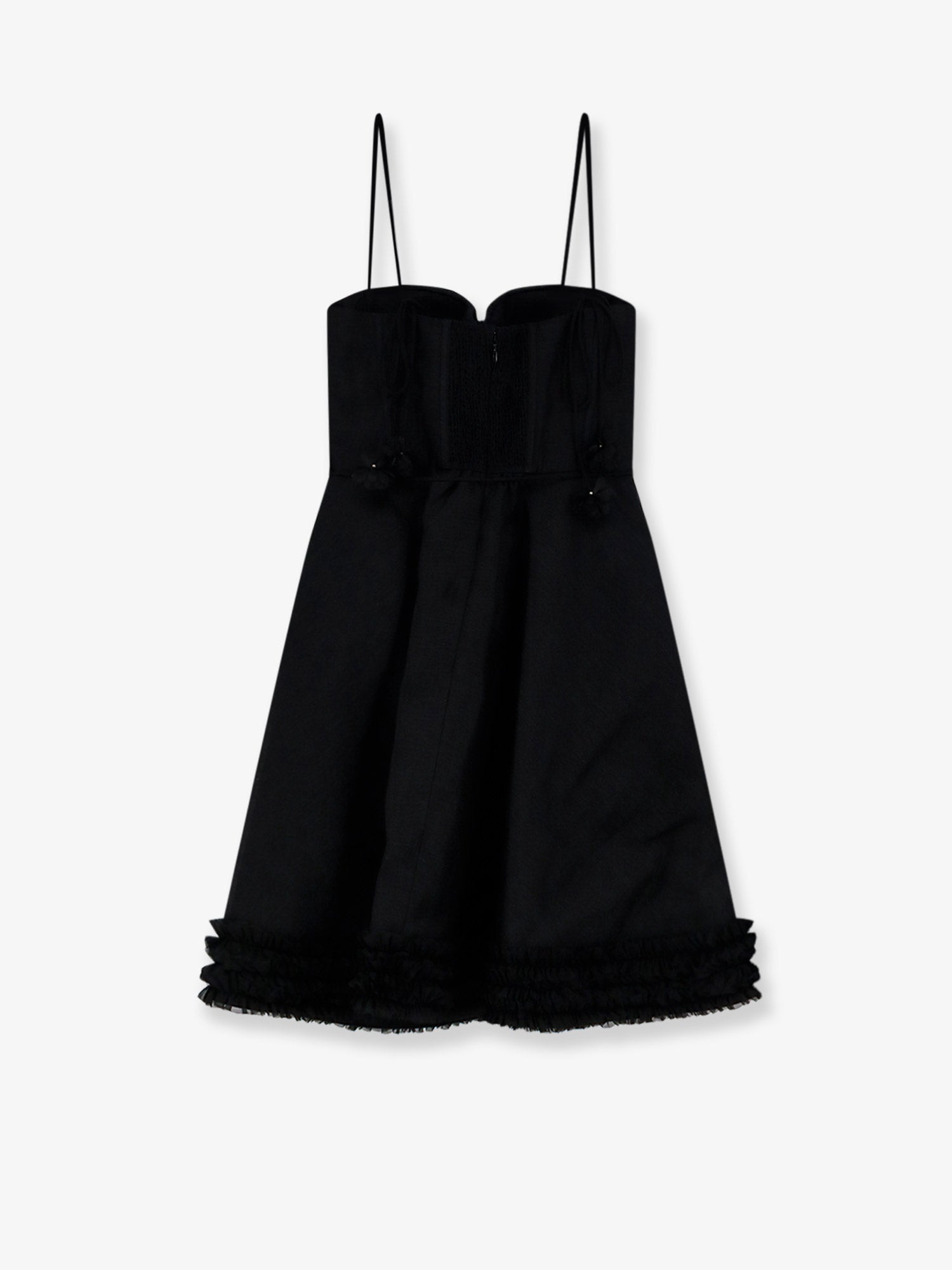 zimmermann black mini dress Zimmermann Rebellion Embellished Black Short Sleeve Mini Dress