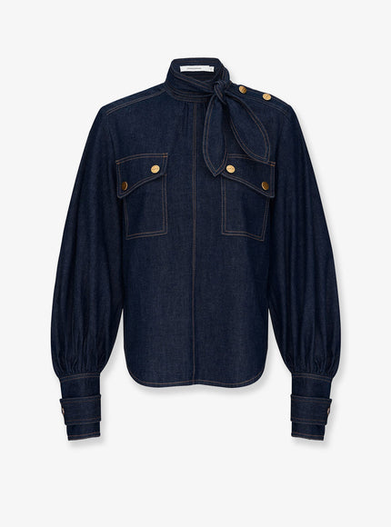 Zimmermann Cargo Denim Shirt Harbourblue
