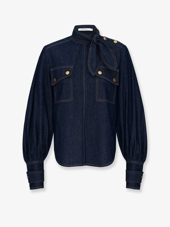 Zimmermann Cargo Denim Shirt Harbourblue