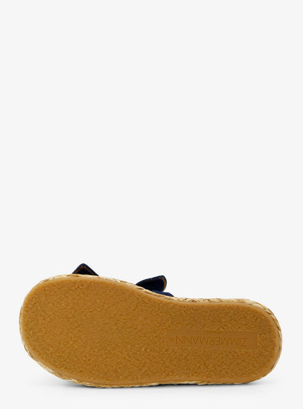 Zimmermann Carousel Raffia And Denim Sandals