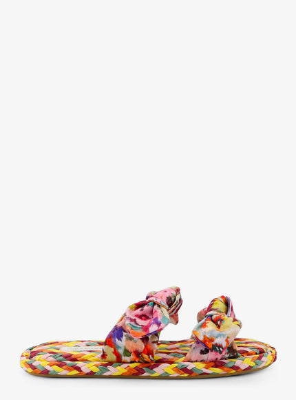 Zimmermann Multicolored Raffia Carousel Sandals Navy