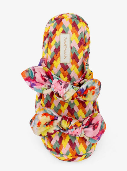 Zimmermann Multicolored Raffia Carousel Sandals