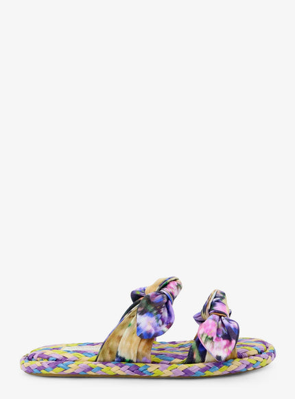 Zimmermann Carousel Multicolored Raffia Sandals Midnight